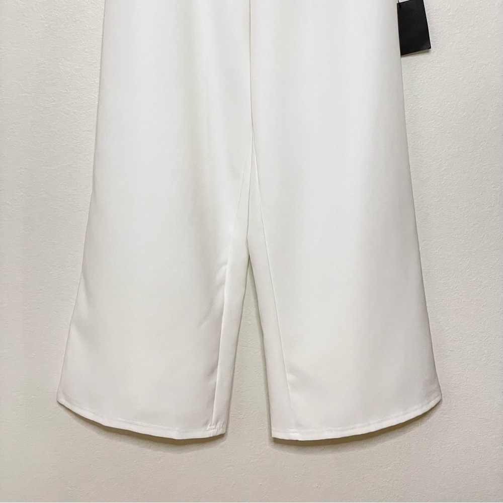 NWT Lulus Won A Heart Strapless Sweetheart Wide Leg Jumpsuit White XS - Picture 8 of 16